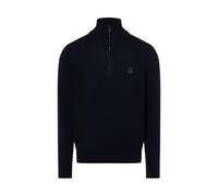 BOSS Troyer aus Baumwolle mit Kaschmir und Wolle mit Logo-Aufnäher - Style Kanobix_S, 50527585 Dunkelblau XXL