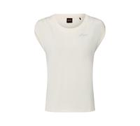 BOSS Top aus Baumwoll-Jersey mit Kristall-Logo - Style C_Elai, 50545521 Weiß M
