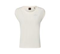 BOSS Top aus Baumwoll-Jersey mit Kristall-Logo - Style C_Elai, 50545521 Weiß XS