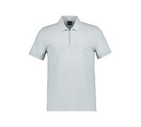 BOSS Orange Zip-Polo Herren Slim Fit Kurzarm grau, 3XL