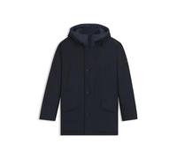 Parka BOSS ORANGE "Osiass", Herren, Gr. 56, blau (dunkelblau404), Web, Obermaterial: 100% Polyester, unifarben, casual, relaxed fit Po-bedeckend, Langarm Rippstrickbündchen, Jacken, relaxed fit, mit w