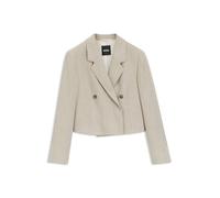 BOSS Oversized Blazer aus Fischgrät-Leinen-Mix - Style Jojeka1, 50560970 Hellbeige 34