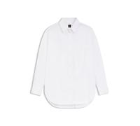 BOSS Oversized Bluse aus Baumwoll-Popeline und Organza - Style C_Bonsta, 50553532 Weiß 32