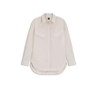 BOSS Oversized Bluse aus gestreifter Baumwolle - Style C_Bostaffa_1, 50543554 Hellbeige 38