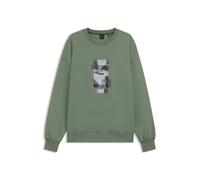 BOSS Oversized Sweatshirt aus Baumwoll-Mix mit Foto-Print - Style Stenson Zone, 50548324 Grün L