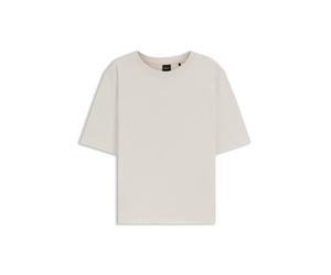 BOSS Oversized T-Shirt aus Baumwoll-Jersey mit Schaumdruck-Logo - Style C_Enis_Small_Logo, 50523256 Natur XL