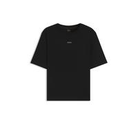 BOSS Oversized T-Shirt aus Baumwoll-Jersey mit Schaumdruck-Logo - Style C_Enis_Small_Logo, 50523256 Schwarz L