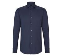 BOSS Slim-Fit Popeline-Hemd aus bügelleichtem Baumwoll-Mix - Style P-HANK-spread-C1-222, 50479915 Dunkelblau 45L