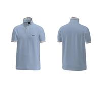 BOSS Green Regular Fit Poloshirt aus reiner Baumwolle Modell 'PADDY' in Hellblau, Größe S