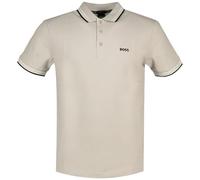 Poloshirt BOSS GREEN "Paddy", Herren, Gr. XXL, grau (light, pastel grau053), Jersey, Obermaterial: 100% Baumwolle, regular fit, hoch geschlossener Ausschnitt, eng Bündchen, Shirts, atmungsaktive Piqué