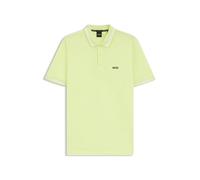 Poloshirt BOSS GREEN "Paddy", Herren, Gr. L, grün (open grün343), Jersey, Obermaterial: 100% Baumwolle, casual, regular fit, hoch geschlossener Ausschnitt, Kurzarm eng Bündchen, Shirts, mit kontrastfa