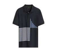 BOSS Paddy Active Poloshirt aus Stretch-Jersey mit digitalem Print - Style Paddy Striped C1, 50539506 Dunkelblau S