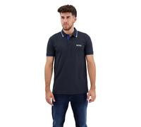 BOSS Poloshirt Paddy Pro – Baumwoll-Mix, kontrastfarbenen Logos – Dunkelblau S