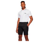 BOSS Poloshirt aus Baumwoll-Mix mit kontrastfarbenen Logos - Style Paddy Pro, 50469102 Weiß S