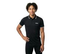 Hugo Boss Poloshirt Paddy Pro – Baumwoll-Mix, kontrastfarbene Logos – Schwarz L