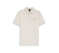 Poloshirt BOSS GREEN "Paddy Structure", Herren, Gr. M, open weiß137, Jersey, Obermaterial: 100% Baumwolle, unifarben, regular fit normal, Rundhals, Bündchen, Shirts, Regular Fit, Reine Baumwolle, Logo