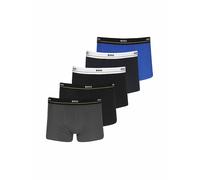 BOSS Fünfer-Pack eng anliegende Boxershorts mit kurzem Bein aus Stretch-Baumwolle mit Logos am Bund - Style Trunk 5P Essential, 50531660 Schwarz / Grau / Blau XXL