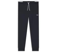 Jogginghose BOSS GREEN "Pants Zone", Herren, Gr. M, N-Gr, blau (dunkelblau403), Web, Obermaterial: 62% Baumwolle, 33% Polyester, 5% Elasthan, unifarben, casual, lang, Hosen, Regular fit, Tunnelzug, Mi