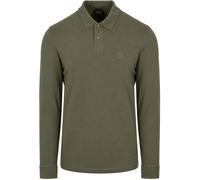 BOSS Slim-Fit Poloshirt aus elastischem Baumwoll-Piqué - Style Passerby, 50507704 Olive XL