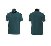 BOSS Green Slim Fit Poloshirt aus reiner Baumwolle Modell 'PAUL' in Dunkelgruen, Größe M
