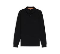 Poloshirt BOSS ORANGE "Pe_interlock_long" Gr. XL, schwarz (black001) Herren Shirts (14896525-XL) black001