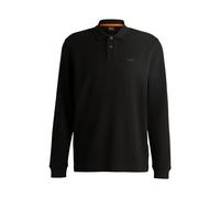 BOSS Poloshirt aus elastischem Baumwoll-Mix mit Waffelstruktur - Style Petempestolong, 50520710 Schwarz L