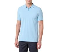 Poloshirt BOSS GREEN "Pio", Herren, Gr. M, blau (light, pastel blau455), Jersey, Obermaterial: 100% Baumwolle, regular fit, hoch geschlossener Ausschnitt, eingesetzt Bündchen, Shirts, mit Polokragen (