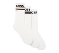 Basicsocken BOSS "3PQS PiquetStripe VI", Herren, Gr. 43-46, weiß (open miscellaneous 960), Materialmix, gemustert, elastisch, Socken, aus Bambus-Mix mit Logos (36855632-43) open miscellaneous 960