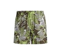 BOSS Badeshorts mit Allover-Print und Logo-Badge - Style Piranha, 50508844 Grün XXL