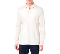 Langarm-Poloshirt BOSS GREEN "Pirol", Herren, Gr. 3XL, open weiß131, Jersey, Obermaterial: 100% Baumwolle, unifarben, regular fit normal, abgesteppte Kante, Shirts, Langarm, regular fit, Logo-Stickere