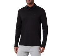 Langarm-Poloshirt BOSS GREEN "Pirol", Herren, Gr. 3XL, schwarz (schwarz001), Jersey, Obermaterial: 100% Baumwolle, unifarben, regular fit normal, abgesteppte Kante, Shirts, Langarm, regular fit, Logo-