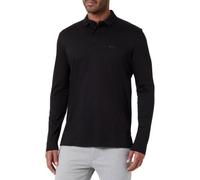 Langarm-Poloshirt BOSS GREEN "Pirol", Herren, Gr. 3XL, schwarz (schwarz001), Jersey, Obermaterial: 100% Baumwolle, unifarben, regular fit normal, abgesteppte Kante, Shirts, Langarm, regular fit, Logo-