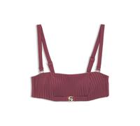 BOSS Plissé-Bandeau-Bikinitop mit Double-B-Monogramm - Style BANDEAU_DOUBLE B, 50561325 Dunkelrot M