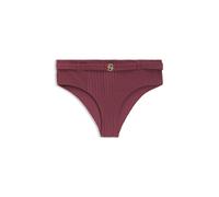BOSS Plissé-Bikinihose mit Double-B-Monogramm - Style BRIEF_DOUBLE B, 50561326 Dunkelrot M