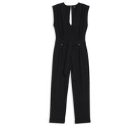 BOSS Plissee-Jumpsuit aus Krepp mit Druckknöpfen und Wickelfront - Style C_Deviane, 50547964 Schwarz 38