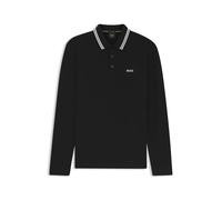 BOSS Poloshirt aus Baumwoll-Piqué mit Kontrast-Logo - Style Plisy, 50536609 Schwarz XXXL