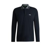 Boss Green Plisy 2 Langarm-Poloshirt dunkelblau - XL