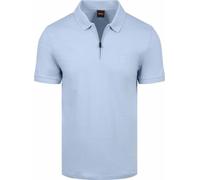 BOSS Polo Passerzip Half Zip Hellblau - Größe 3XL Hellblau 3XL