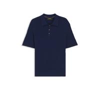 BOSS Polo-Pullover aus Baumwolle mit Kaschmir und Zopfmuster - Style L-Luciano, 50565515 Dunkelblau XXL