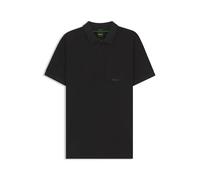 Poloshirt BOSS GREEN "Polo Urban Tech", Herren, Gr. XL, schwarz (schwarz001), Jersey, Obermaterial: 95% Baumwolle, 5% Elasthan, unifarben, casual, regular fit hüftlang, Rundhals, Kurzarm Bündchen, Shi