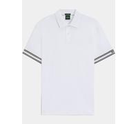 BOSS Slim-Fit Poloshirt aus Baumwolle mit gestreiften Ärmelbündchen - Style Polo Zone, 50544448 Weiß XXL