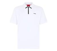 HUGO Poloshirt aus Baumwoll-Piqué mit Kontrast-Logo - Style Dalomino, 50511721 Weiß XXL