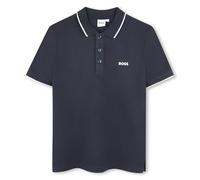 BOSS - POLOHEMD MIT KURZEN ARMELN Blau 100% Baumwolle 6MONATE