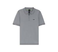 BOSS Polopullover aus Baumwolle mit Reißverschluss am Kragen - Style K_Ever-X PS, 50541961 Grau XXL