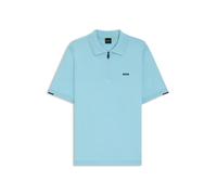 BOSS Polopullover aus Baumwolle mit Reißverschluss am Kragen - Style K_Ever-X PS, 50541961 Hellblau S