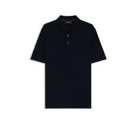 BOSS Poloshirt aus Baumwoll-Mix mit Seiden-Anteil und Zopfmuster - Style L-Incanto, 50543207 Dunkelblau XL