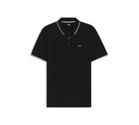 BOSS Poloshirt aus Baumwoll-Piqué mit Kontrast-Details - Style Parlay 190, 50494697 Schwarz L