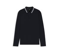 BOSS Poloshirt aus Baumwoll-Piqué mit Kontrast-Logo - Style Plisy, 50536609 Dunkelblau S