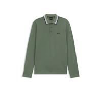 BOSS Poloshirt aus Baumwoll-Piqué mit Kontrast-Logo - Style Plisy, 50536609 Grün S