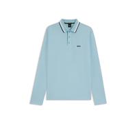 BOSS Poloshirt aus Baumwoll-Piqué mit Kontrast-Logo - Style Plisy, 50536609 Hellblau XXXL